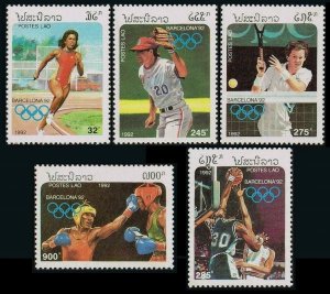 1992 Laos 1296-1300 1992 Olympic Games in Barcelona 8,50 €