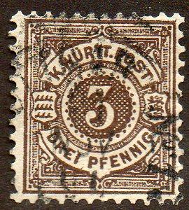 Wurttemberg  Scott  57  Used  