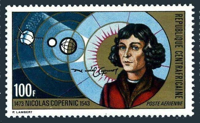 Central Africa C116,MNH.Michel 327. Copernicus-500,1973.Heliocentric System.