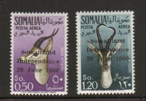 Somalia Sc C68-69 MLH. 1960 Antelopes in Nat Colors 1;0