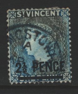 St Vincent Sc#56 Used - part stamp color changeling