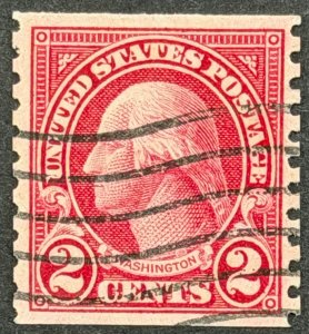 USA,1923, SC#599, George Washington, Type 1, Coil, Used, F