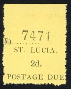 St Lucia SGD2 2d Black/yellow Cat 23 pounds