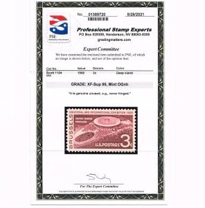 EXCEPTIONAL GENUINE SCOTT #1094 MINT PRISTINE OG NH PSE CERT GRADED CF-SUPERB 95