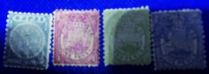 Fiji 1891-96 #53,55-56,58 MH&U SCV $42.25