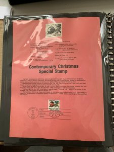 USPS Souvenir Page Scott 2368  1987 contemporary  Christmas special stamps