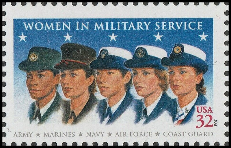 US 3174 Women in Military Service 32c single (1 stamp) MNH 1997