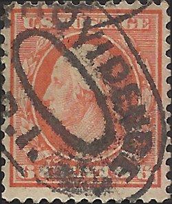 # 379 Used Red Orange George Washington
