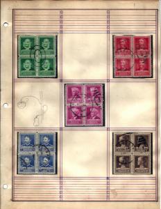 859-893 Mint and Used... Blocks of 4... (2) Complete Sets... SCV $196.60