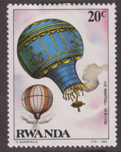 Rwanda 1183 Hot Air Balloons 1984