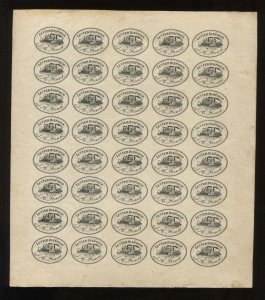 122L1 Prince's Letter Dispatch Locals Sheet of 40 Stamps P5016