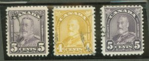 Canada #153/168-69  Multiple