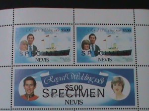 ​NEVIS-1981-SC# 139- RARE SPECIMEN-ROYAL WEDDING-MNH SHEET VF LAST ONE-RARE