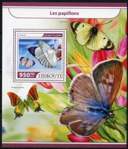 DJIBOUTI 2017 BUTTERFLIES  SOUVENIR SHEET MINT NEVER HINGED