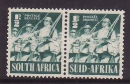South Africa-Sc#81- id7-unused og NH 1/2p pair-Infantry-1941-43-