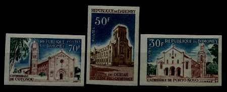 Dahomey 212-14 MNH imperf.Cathedrals