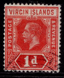 BRITISH VIRGIN ISLANDS GV SG70, 1d deep red, FINE USED. Cat £11.