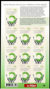 Australia 2012 Olivia Newton-John Cancer & Wellness Centre Appeal Mint Sheet