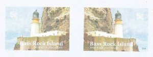 BASS ROCK ISLAND - 2014 - Lighthouse - Imperf Pair - M N H - Private Issue