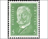 German Reich Used DR 411   Paul von Hindenburg (1847-1934), 2nd President 5 G...