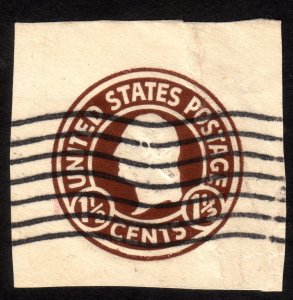 1925, US, 1 1/2c, Cut square, Used, Sc U481