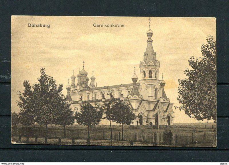 Latvia 1920  Photo Postal Card Dunaburg  Church Daugavpils-Riga 13927