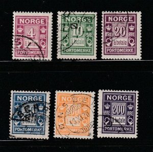 Norway J7-J12 Set U Numerals