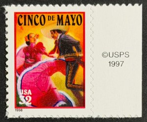USA, 1998, SC# 3203, Cinco De Mayo, Unused, MNH, VF