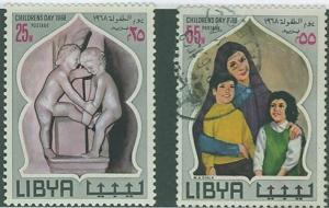 Libya SC# 334-5 Children Statue & Mother & Children M/U 