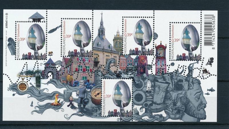 [16540] Netherlands 2006 Beautiful Holland Schoonhoven Church Clock Sheet MNH