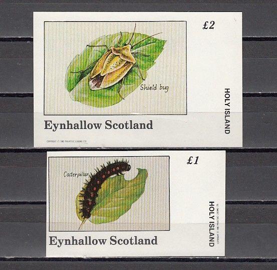 Eynhallow, 1982 issue. Insects on 2 s/sheets. E3