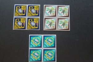 Bahamas Sc 298-300 Diamond Jubilee BLK(4) Set MNH