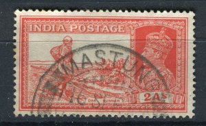 INDIA; 1940s early GVI pictorial issue fine used 2a. value nice MASTUNG cancel