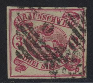 Brunswick 11 used w/barred cancel - 3 Silb. Gr.