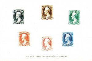 Von corp EDUCARD No.119 Proof Card 1881 Lincoln AtlantaTrial Color with Cover
