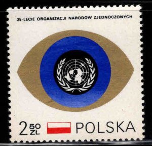 Poland Scott 1757 MNH** UN Logo in an eye stamp design