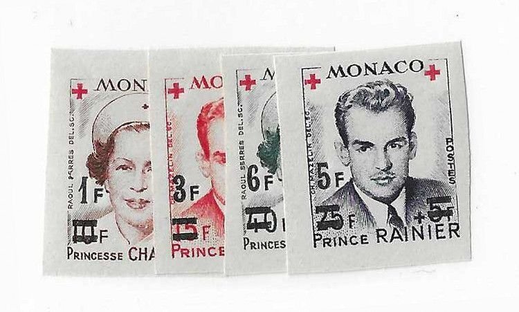 Monaco Sc#288-291 imperf set of4  NH VF