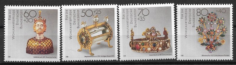 1988 Germany B670-673 Gold and Silver Artifacts MNH C/S of 4