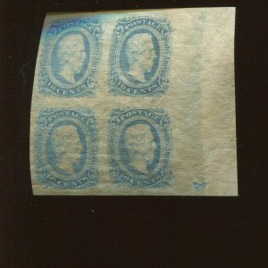 CSA 11a Milky Blue & Textile Lines Varieties Mint Block of 4 Stamps NH (By 1217)