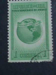 ​CUBA-1942- SC#368  WESTERN HEMISPHERE USED-STAMP-VF WE SHIP TO WORLD WIDE