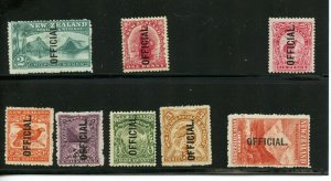 NEW ZEALAND OFFICIALS PICTORIAL OVERPRINTS  SCOTT#O23/30 MINT HINGED  