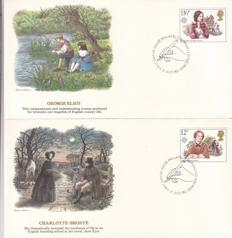 1980, Great Britain: Famous Women Writers, Grp 5, FDC (S18764)