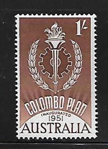 AUSTRALIA 340 MINT HINGED, COLOMBO PLAN ISSUE