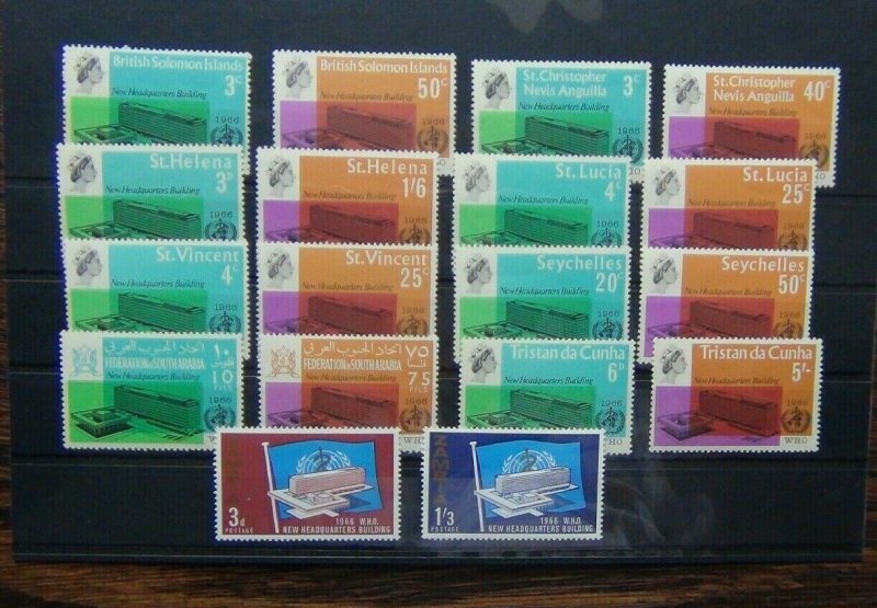 1966 World Health Organisation WHO MNH Solomons St Kitts St Helena St Lucia 