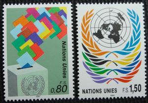 UN Geneva #201-202 MNH, 2 Singles, UN, SCV $3.25 L10