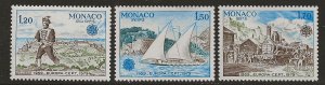 Monaco 1178=80 1979  set 3 vf  mint  hinged