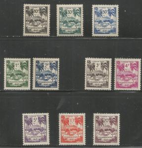 GUADELOUPE, J38-J47 MINT HINGED, PALM