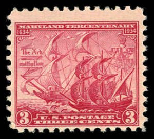 US Sc 736 F-VF/MNH - 1934 3¢ Maryland Tercentenary