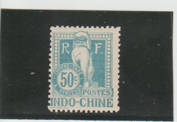 Indo-China  Scott#  J13  MH  (1908 Postage Due)