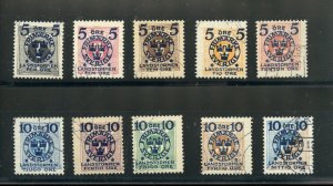 SWEDEN SCOTT #B12/21 COMPLETE SET USED